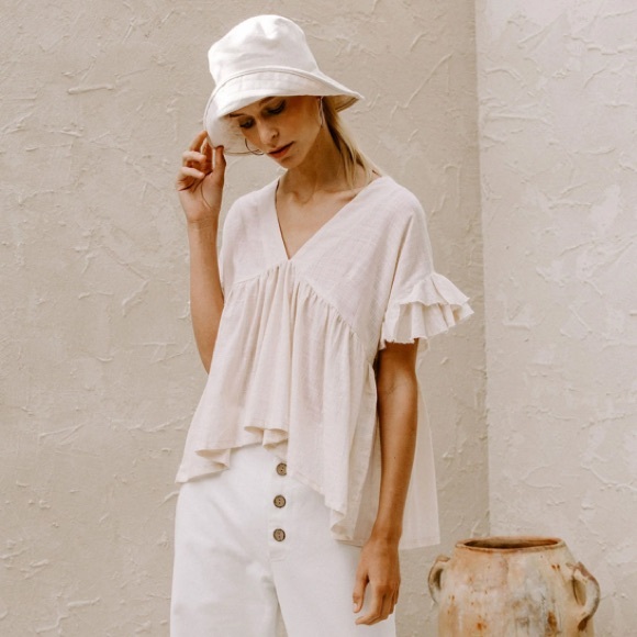 Bird & Kite Calla Top in Bone, Australian Lifestyle Brand - Picture 7 of 17